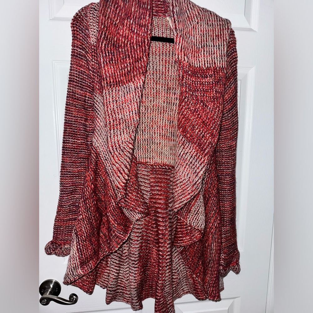 White llama alpaca cardigan small